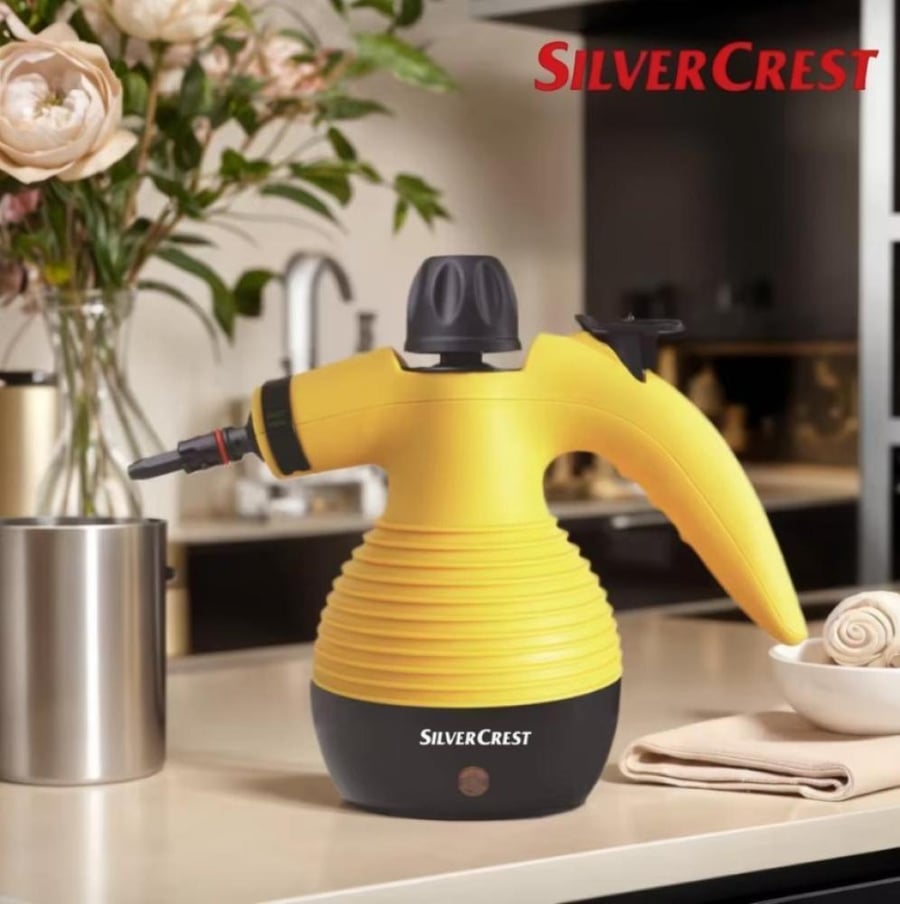 منظف بخار Silver Crest محمول SIL-465 | قوة 1500W | متعدد الملحقات لتنظيف شامل