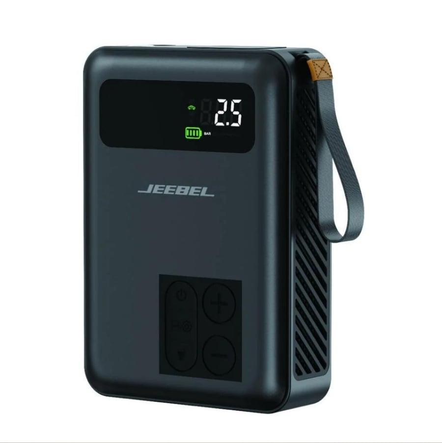 باور بانك وضاغط هواء واشتراك سيارة JEEBEL SOLVER (20000mAh)، قدرة تشغيل 1500A جهاز JEEBEL SOLVER هو محطة طوارئ متكاملة مصممة خصيصاً لرحلاتك على الطريق، يجمع ثلاث وظائف حيوية في جهاز
