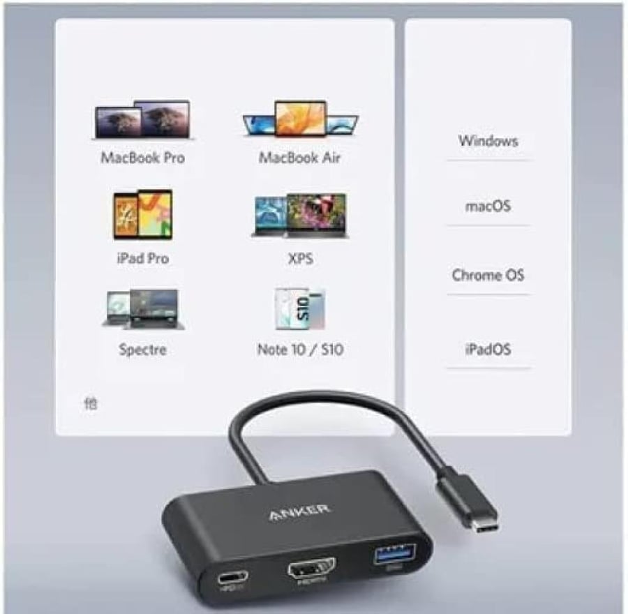 موزع باور اكسباند 3 في 1 انكر USB-C PD