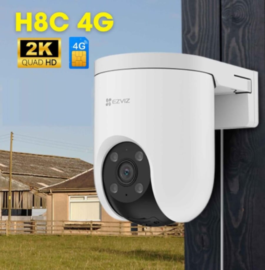 كاميرا EZVIZ H8C الذكية 4G – دوران 360° – دقة 3MP
