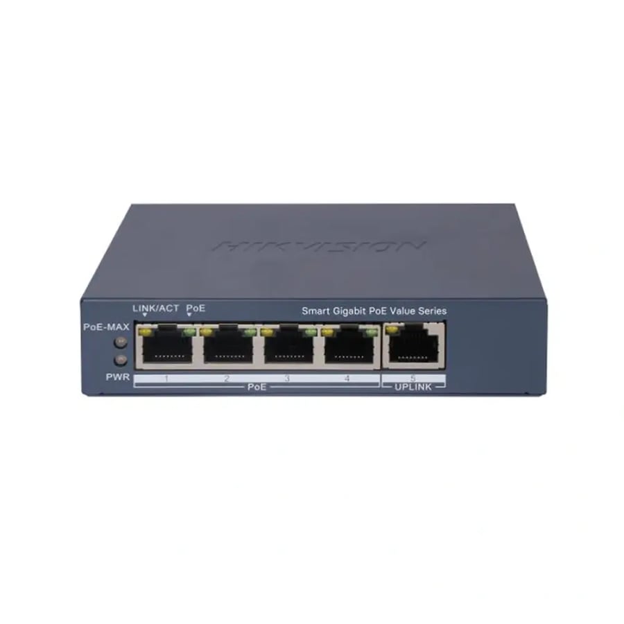 طقم انتركم فيديو شبكي Hikvision DS-KIS612-P مع سويتش PoE DS-3E1505P-EI/M