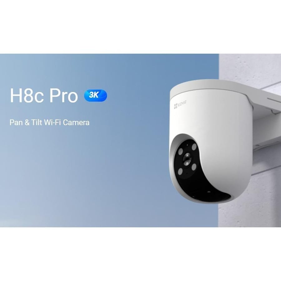 كاميرا مراقبة إيزفيز خارجية EZVIZ H8c Pro بدقة 5MP - وضوح فائق وتغطية 360 درجة واي فاي