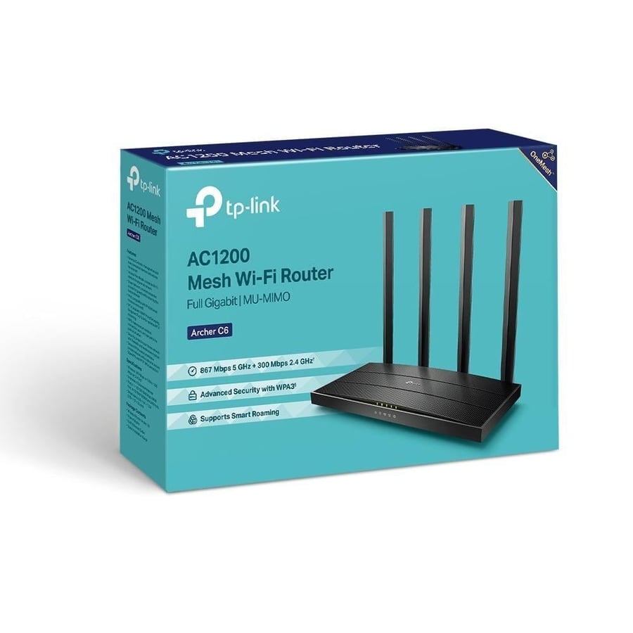 راوتر  تي بي لينك TP-Link Archer C6 AC1200 – واي فاي مزدوج النطاق عالي الأداء