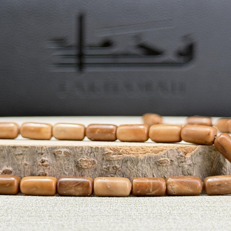 سبحة كوك طبيعي بخرز أسطواني 33 خرزة