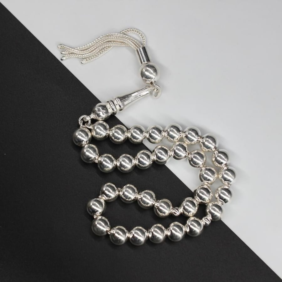 Silver rosary, 925 karat, weight 31 grams