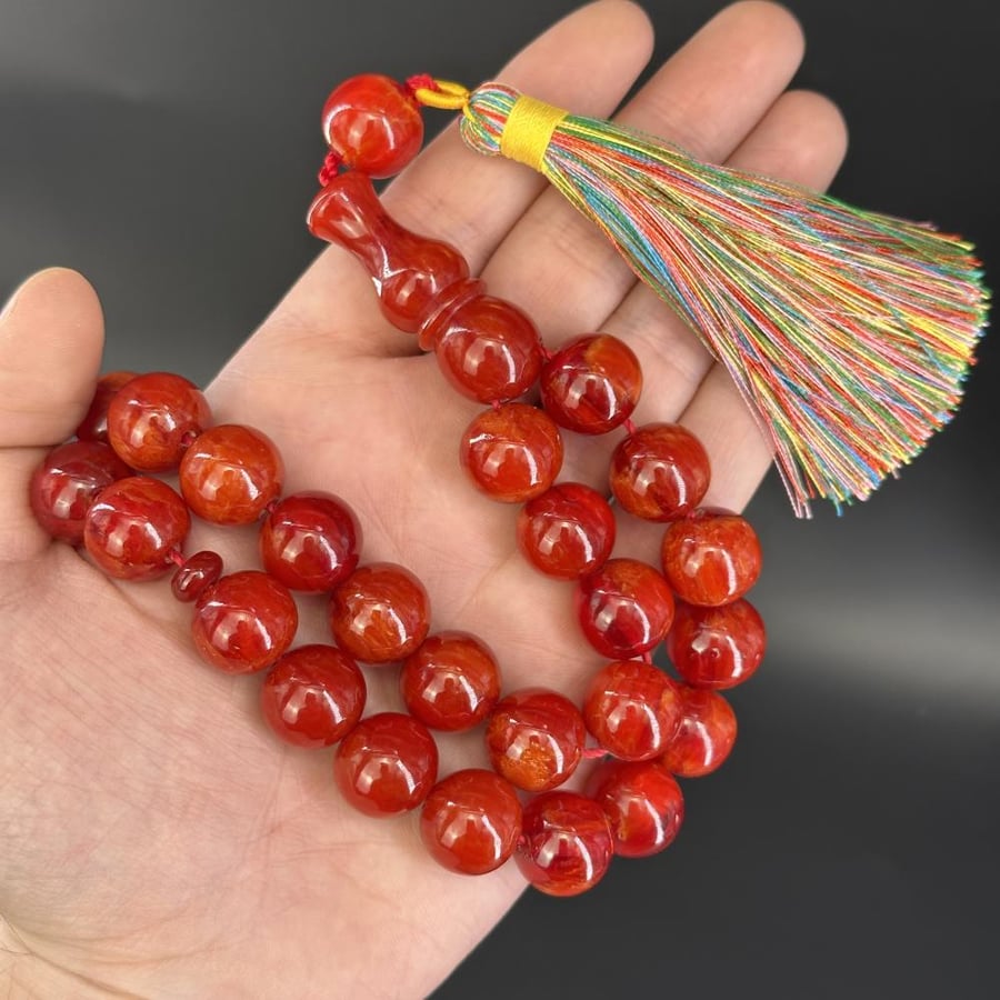 سبحة بكلايت أحمر داكن