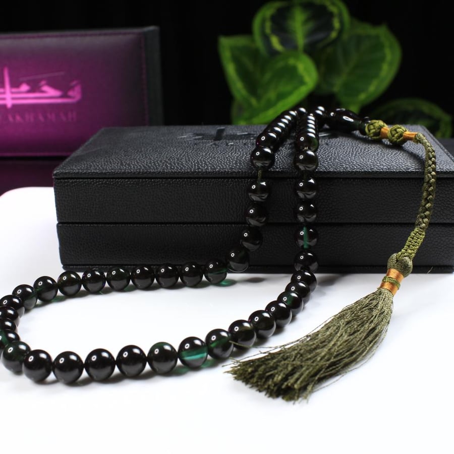 Dark green turquoise Fatoran rosary