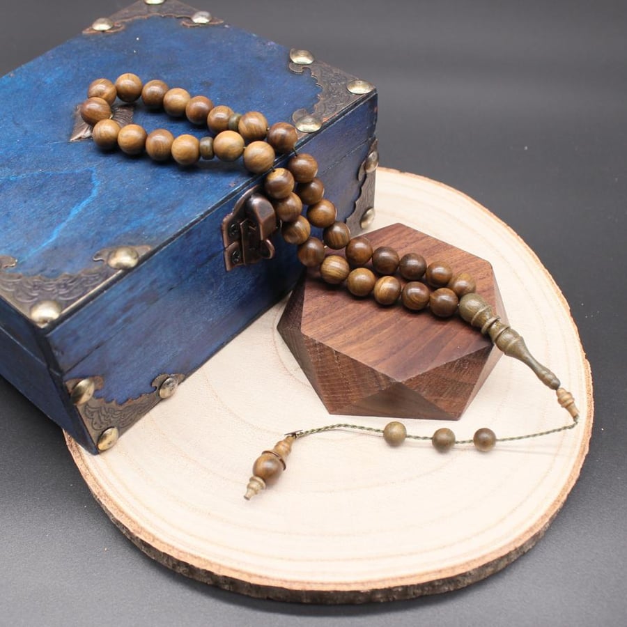 A rosary of fragrant and natural sandalwood