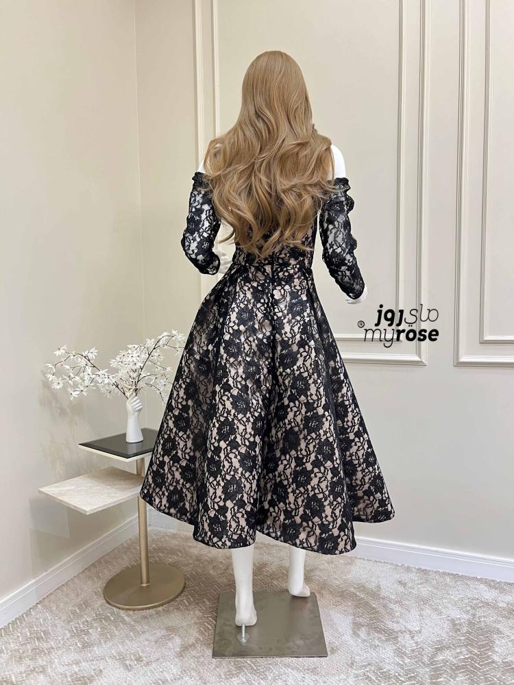 فستان اسود سهره مزخرف