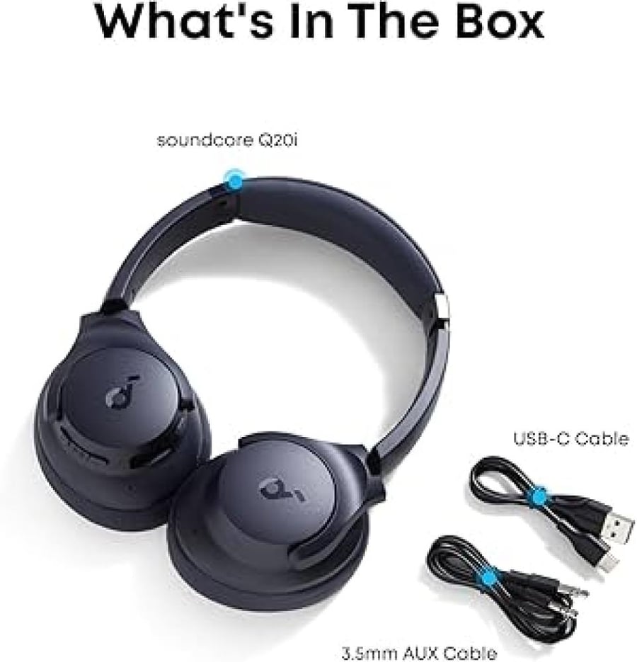 سماعة رأس لاسلكية ساوند كور (Soundcore Q20i)- لون أزرق داكن