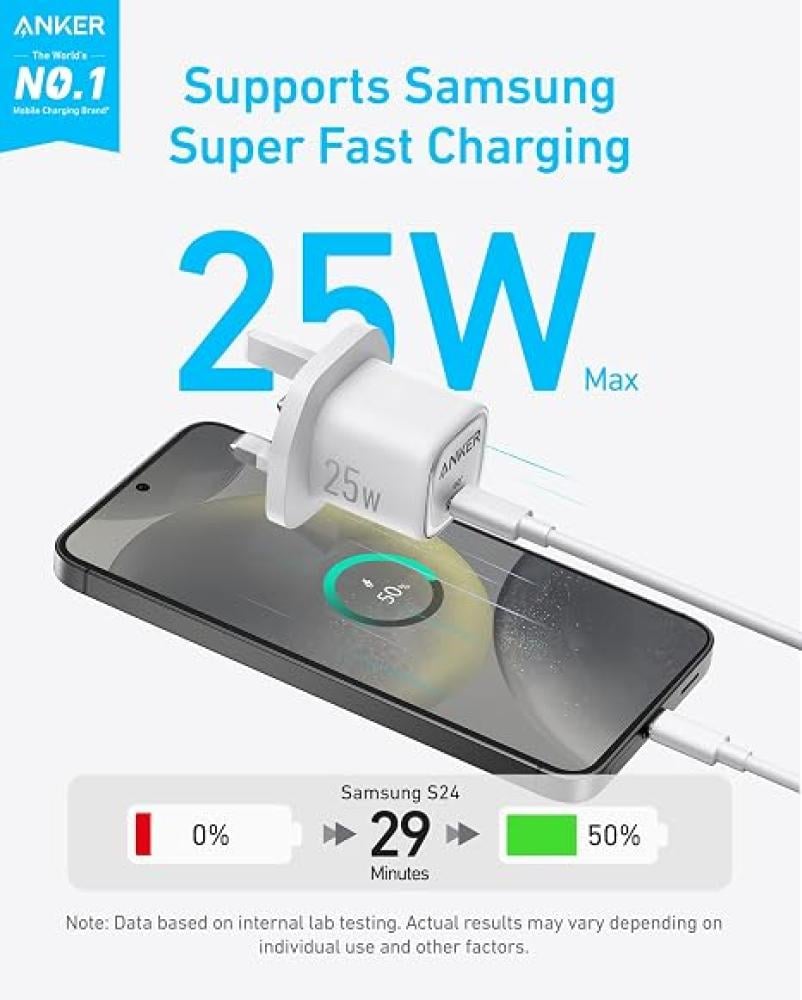 شاحن Anker 25W USB-C مع كابل USB-C إلى USB-C