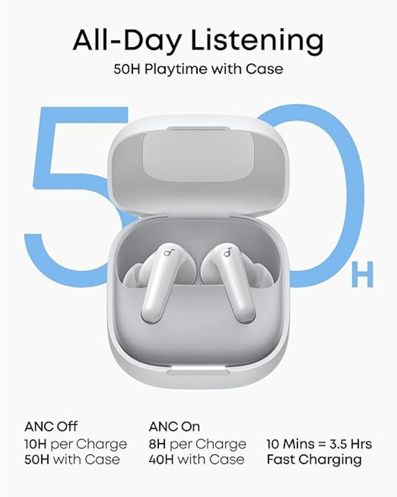 سماعة لاسلكية ساوند كور (Soundcore R60i NC)- لون أبيض