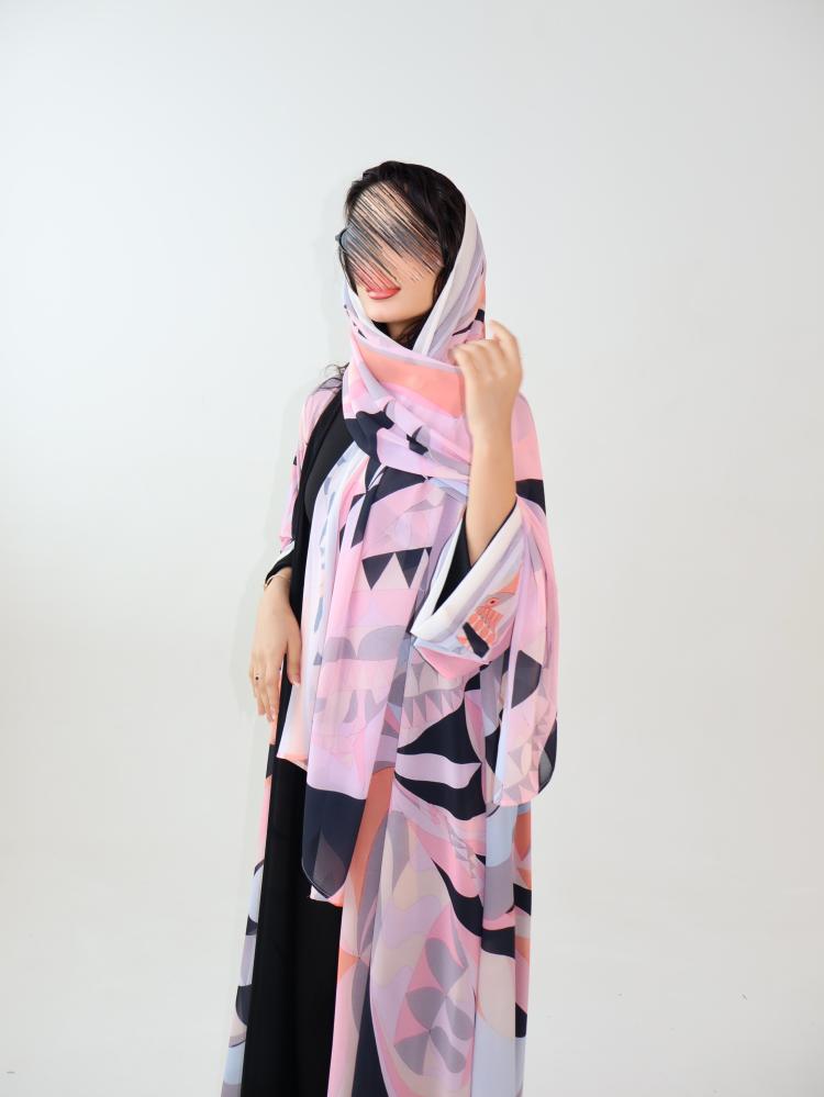 55 Abaya half calf-length chiffon (Georgette) lined