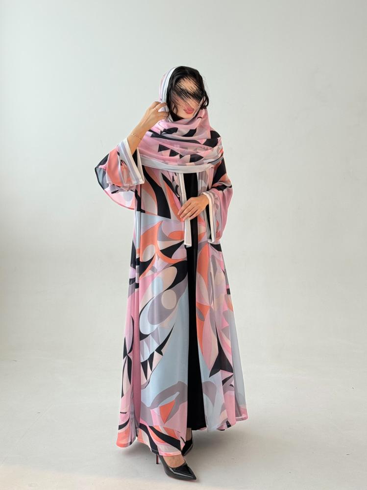 55 Abaya half calf-length chiffon (Georgette) lined