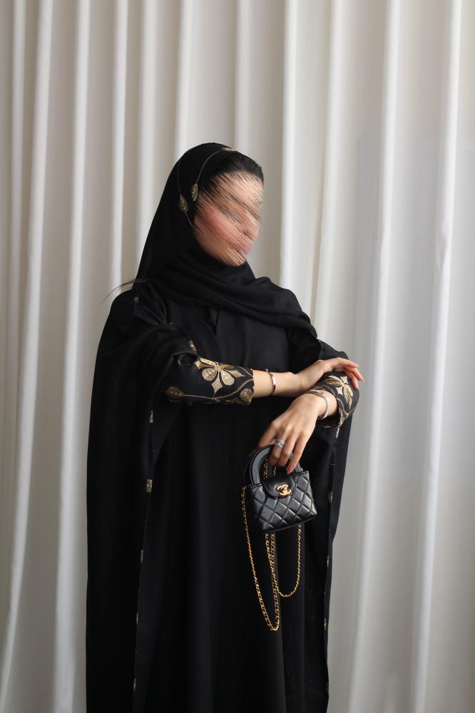35 عباية نصف بشت لينن هندي ناعم