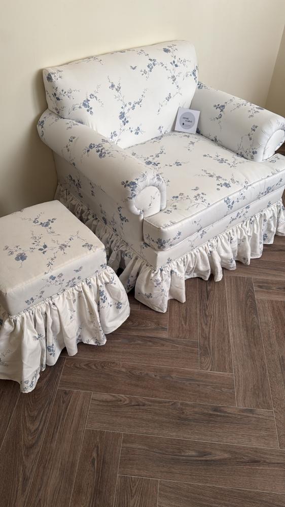 Chair with upholstered bench