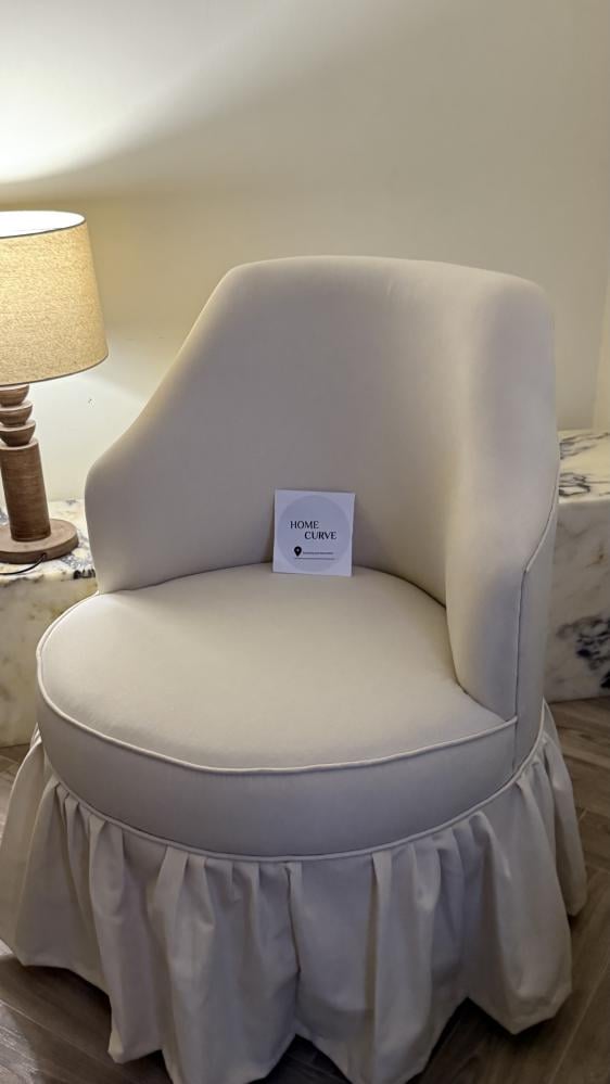Beige fabric styling chair