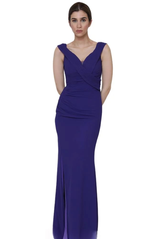 Evening dress drape