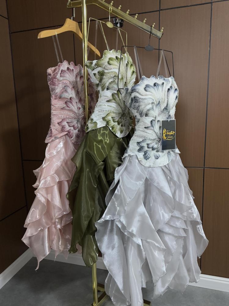 فستان سهره ميد بثلاثه الوان