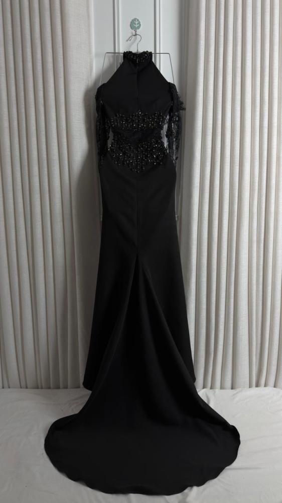 Elegant black evening dress