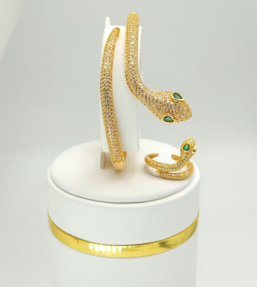 Zircon bracelet plated with the ring