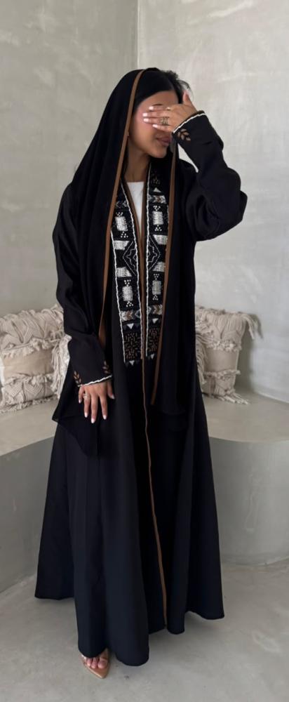 كريب مغسول ياباني تطريز يدوي