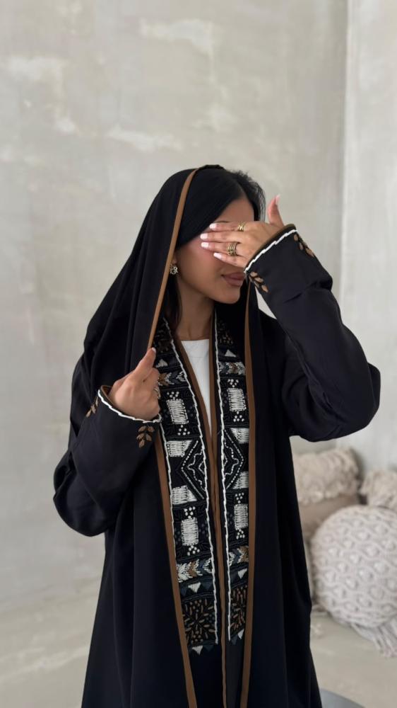 كريب مغسول ياباني تطريز يدوي