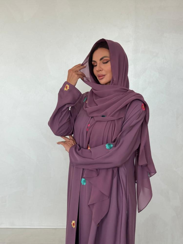 عباية كريب إندونيسي بقصة نص كلوش بجيب مخفي