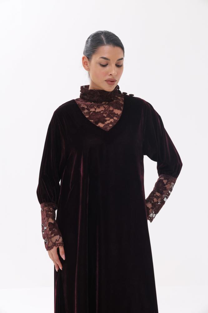 Brown Lace Kaftan 1