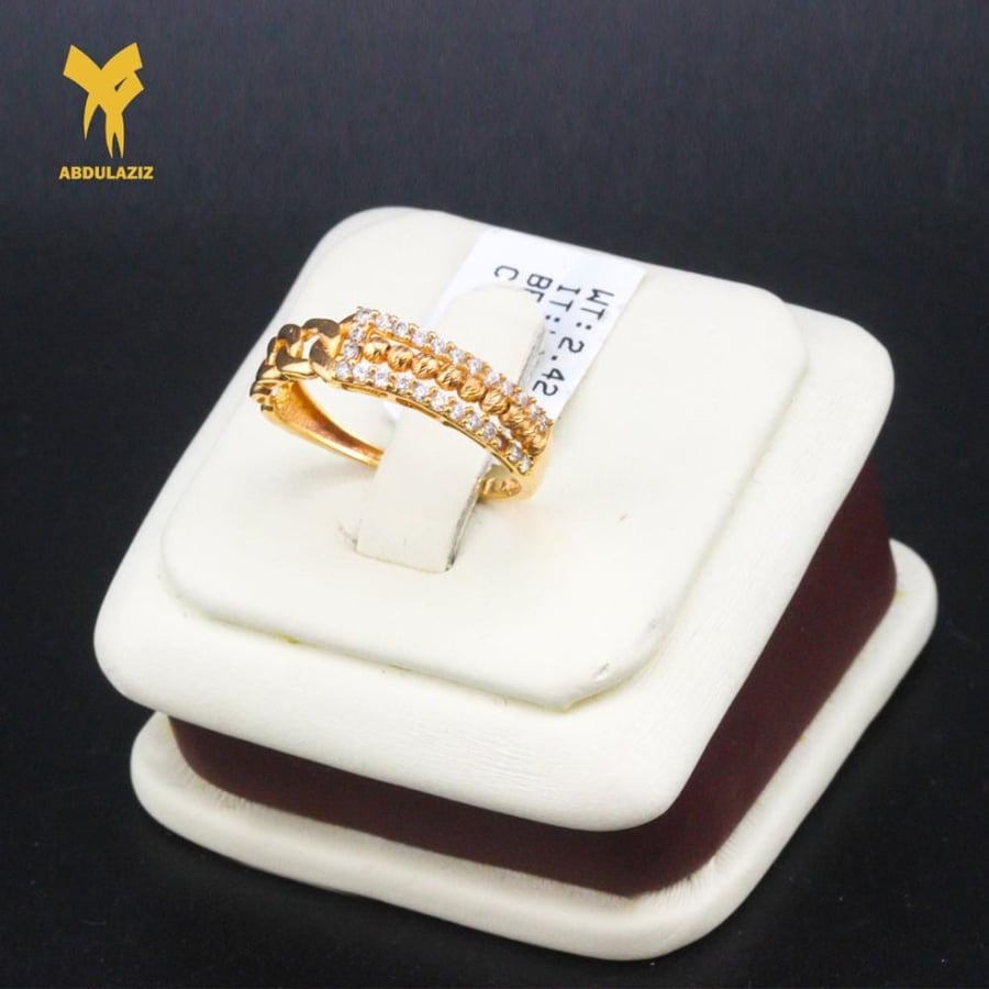خاتم ذهب عيار 21