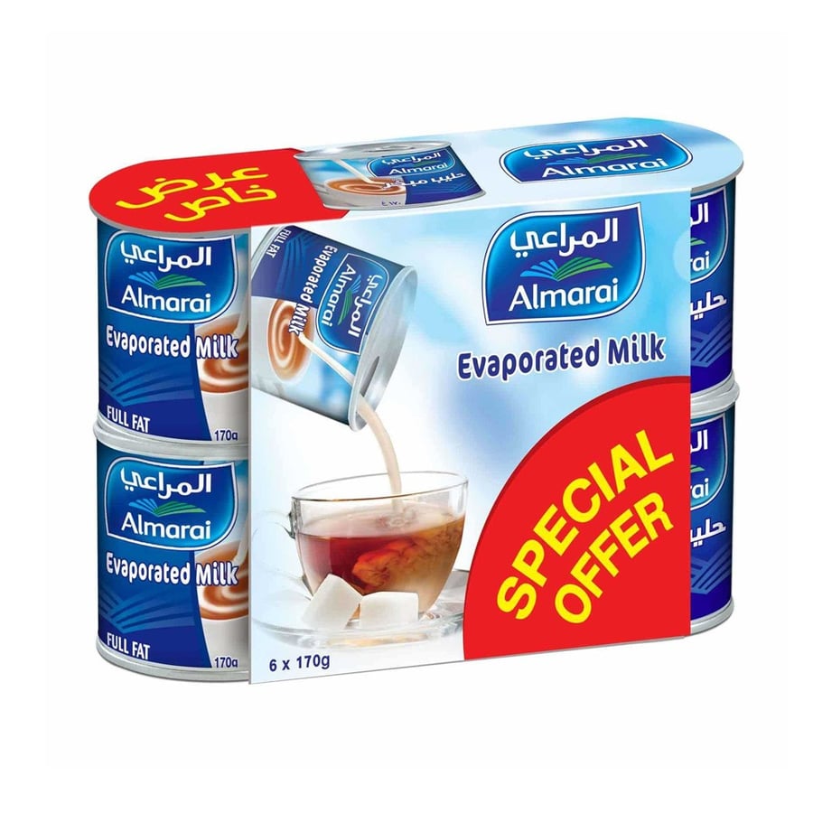 حليب مبخر المراعي 170 ج ×6