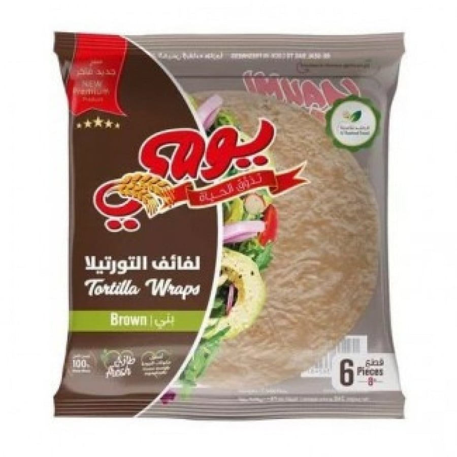 Daily tortillas wraps brown 6*3 9 pieces 360 grams