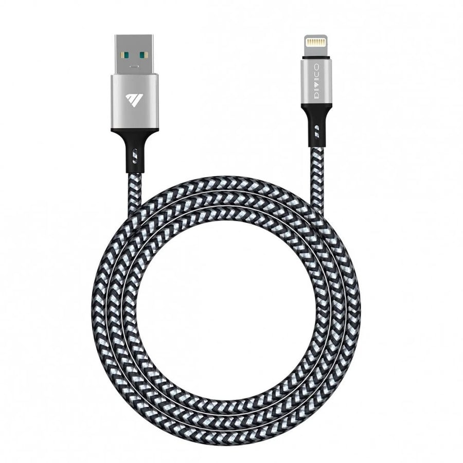 Charging and data transfer cable - fabric 2 meters - DIVICO