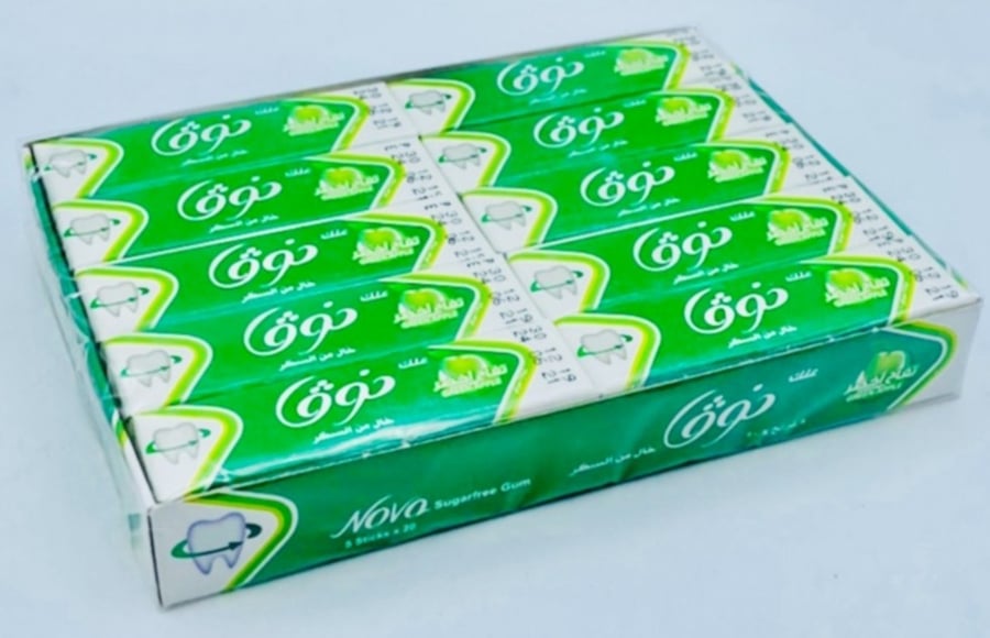 Nova gum, green apple, dozen, 20 packs