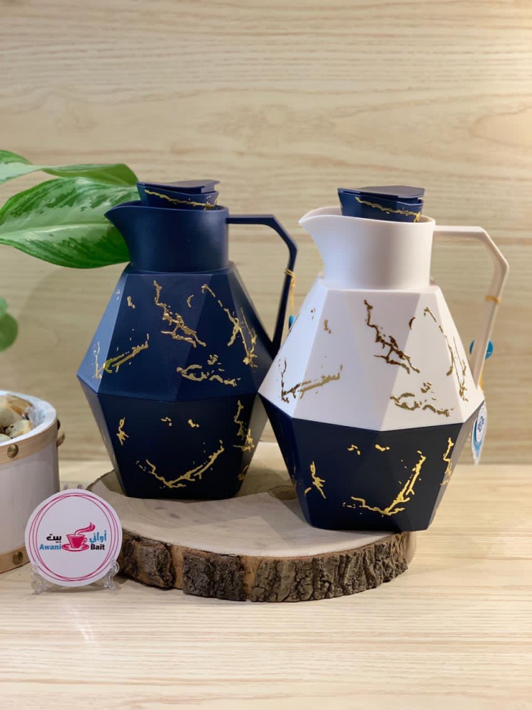 Blue-colored thermos
