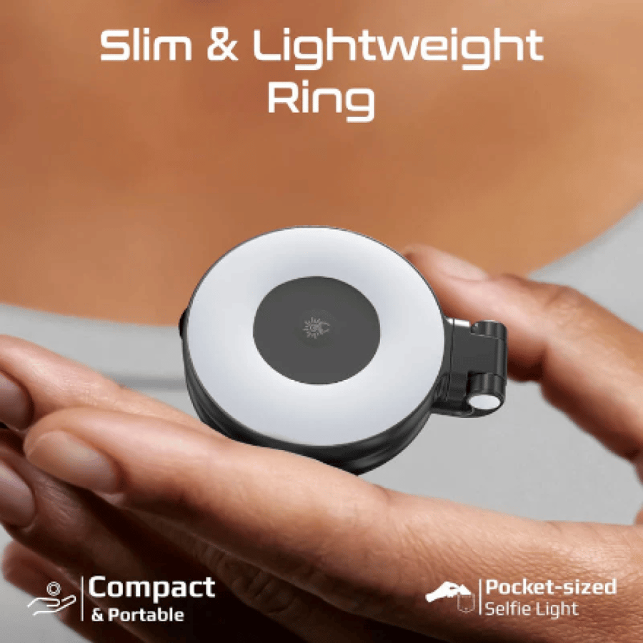 إضاءة مغناطيسية للجوال مع مرايا من بروميت Promate MagHalo proمصباح سيلفي Rechargeable LED Ring Light