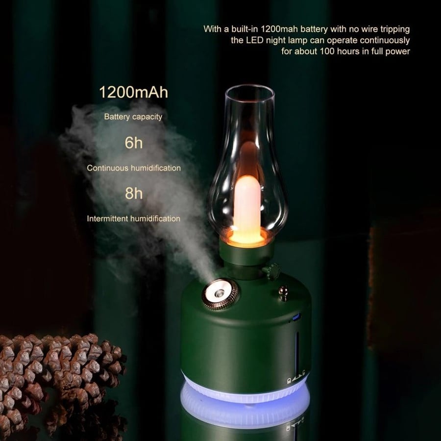 فواحة إلكترونية على شكل مصباح قديم مع إضاءة LED – ديكور وعطر في آنٍ واحد