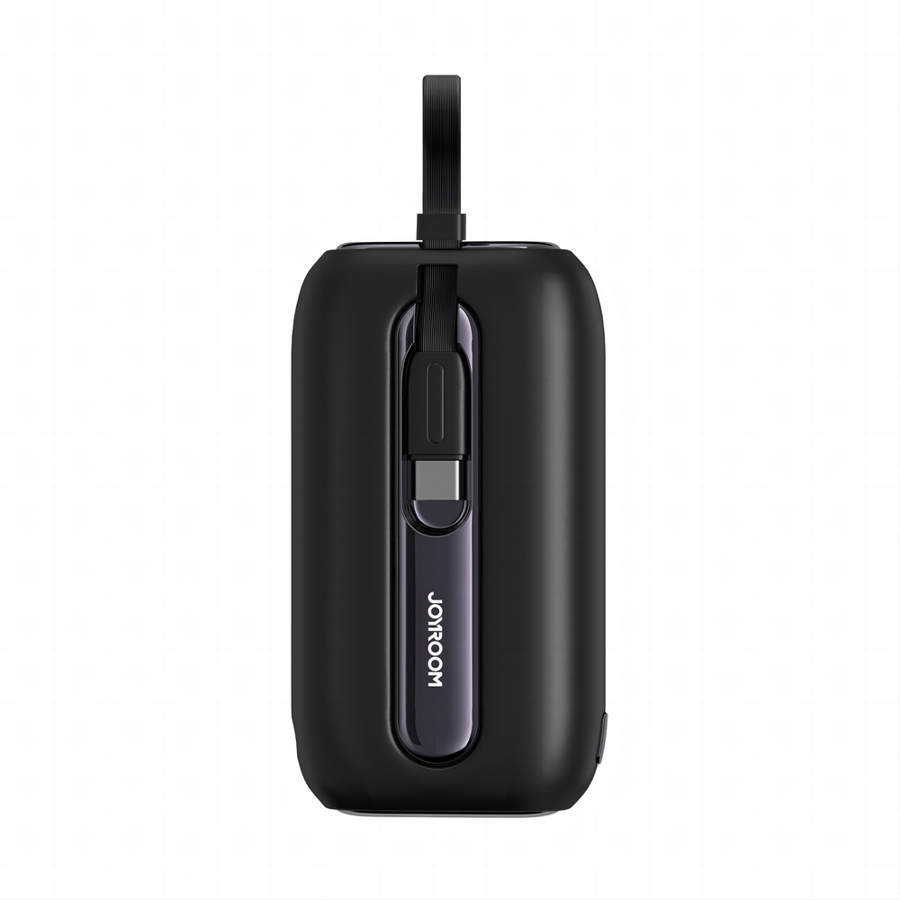 شاحن باور بانك Powerbank بحجم صغير 22.5 واط بطارية متنقلة تدعم الشحن السريع مع كيبل Type-C و كيبل Lightning  بسعة 10000 مللي أمبير JR L012