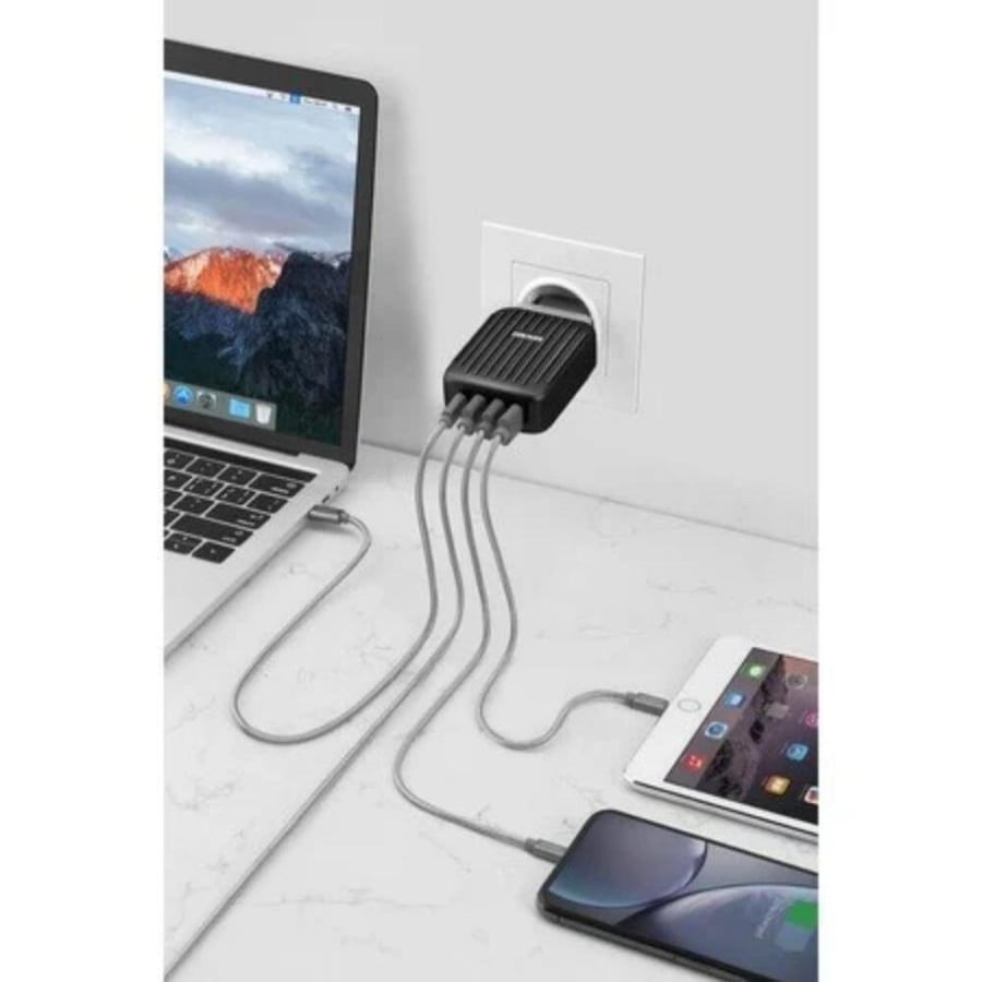 فيش شاحن مكتبي زندور سريع، 4 منافذ ZDAZ4PD-b بقوة 30 واط ZENDURE A-Series 4-Port Charger With USB-C Power Delivery
