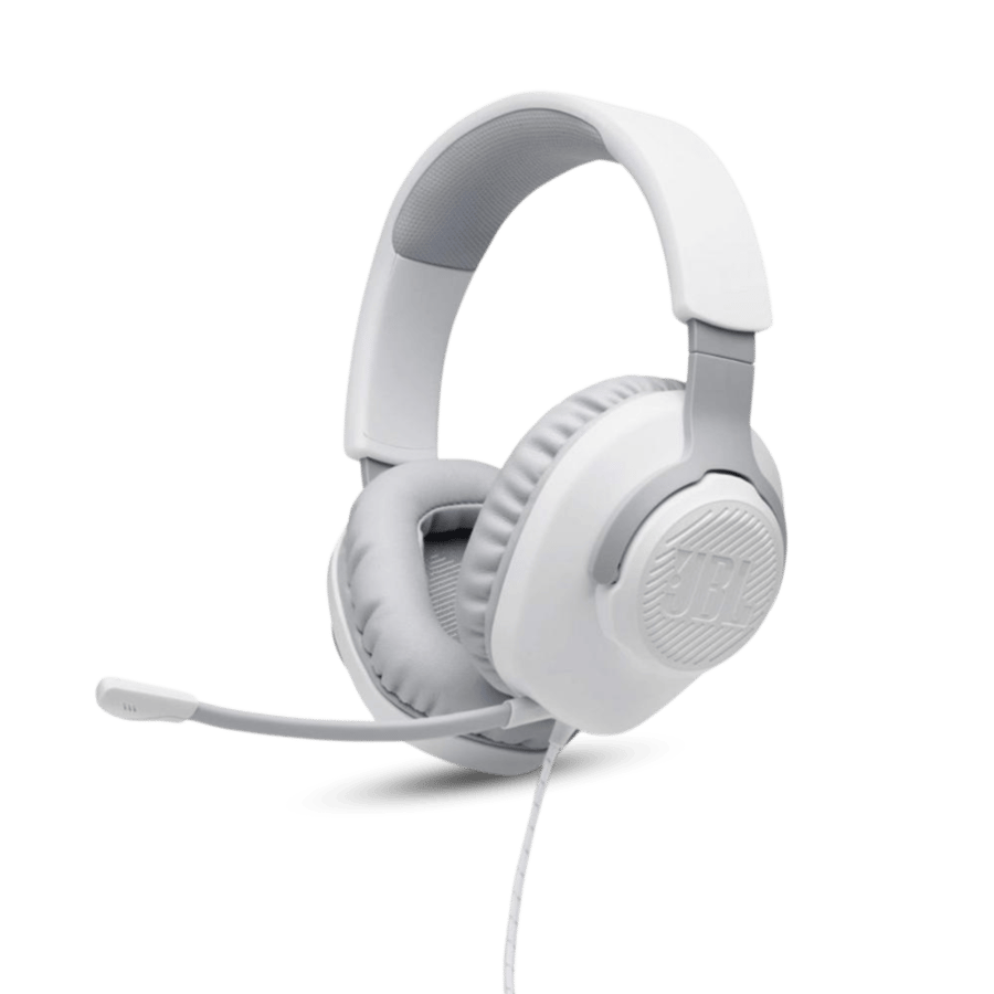 جي بي ال - سماعة الالعاب JBL Quantum 100 – صوت محيطي وميكروفون قابل للفك لجميع المنصات     �