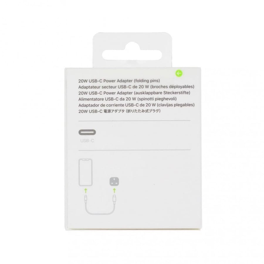Wall charger PD brand ion certified by Apple with power 20 watts 20W Type-C Power Adapter - White