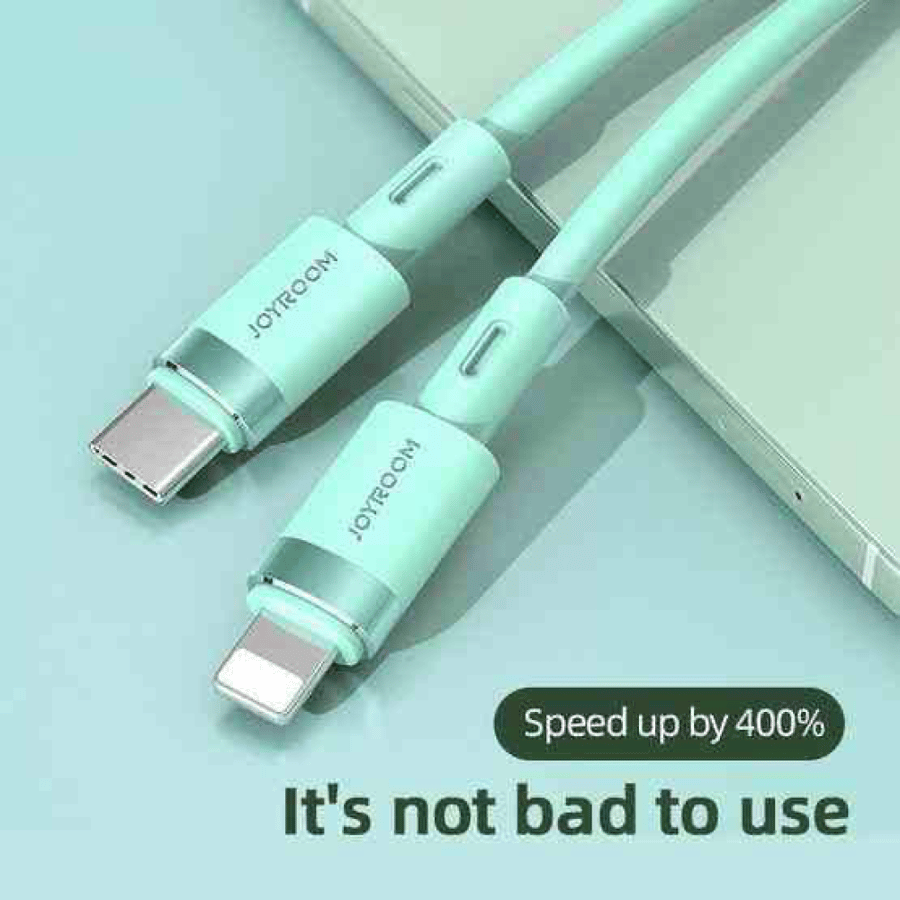 كيبل ايفون - تايب سي pd من جيروم -1.2 متر - JOYROOM 20W 2.4A USB-C / Type-C to Lightening 8 Pin Liquid Silicone Data Cable