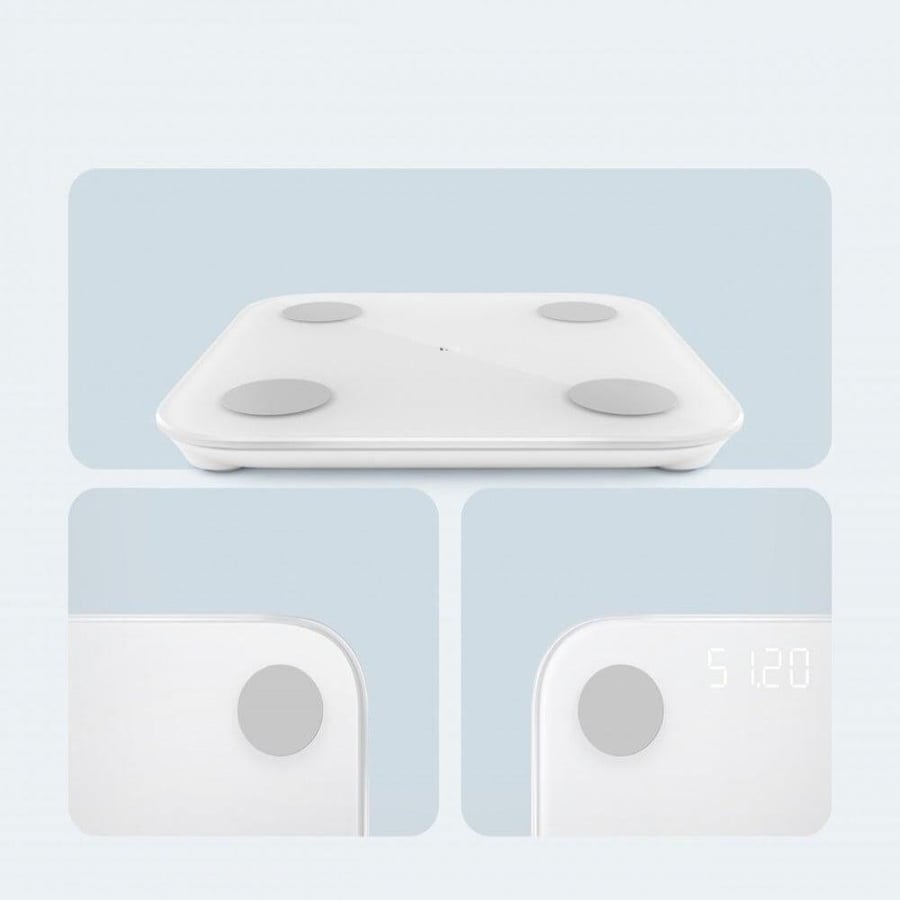 ميزان شاومي الذكي لقياس الوزن والدهون MI Body Composition Scale 2 White