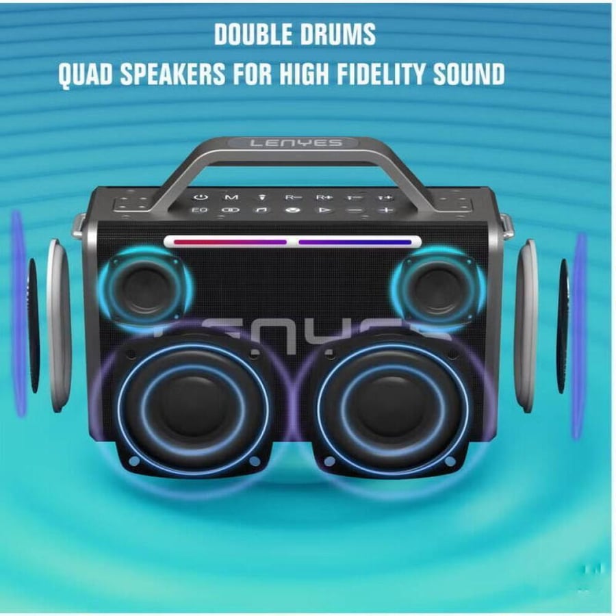 Wireless Bluetooth speaker Lenyes S835, 200-watt power, wireless range up to 18 meters
