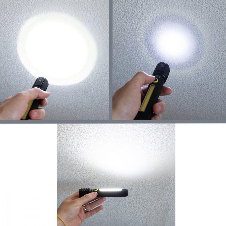 مصباح LED يدوي كشاف صغير يحمل باليد بتقنية COB مزود بشاحن بمنفذ USB ومناسب للأماكن الخارجية من MACEST MC-62210