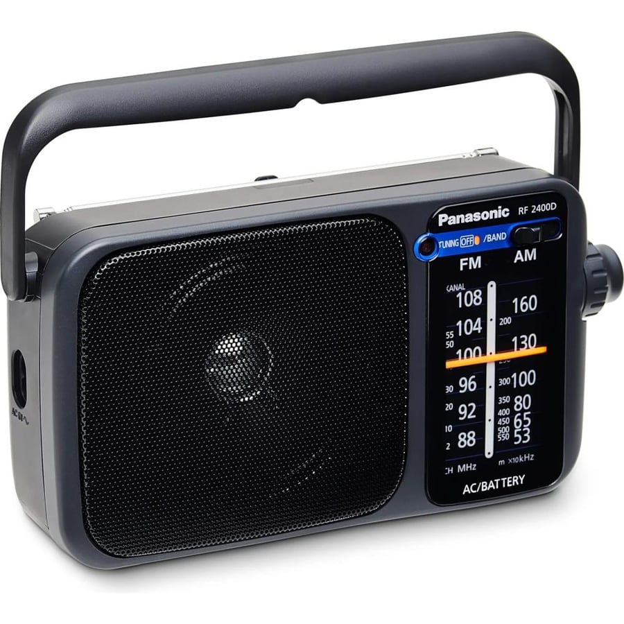راديو باناسونيك الاصلي FM/AM RF-2400D أسود Panasonic ضمان سنتين