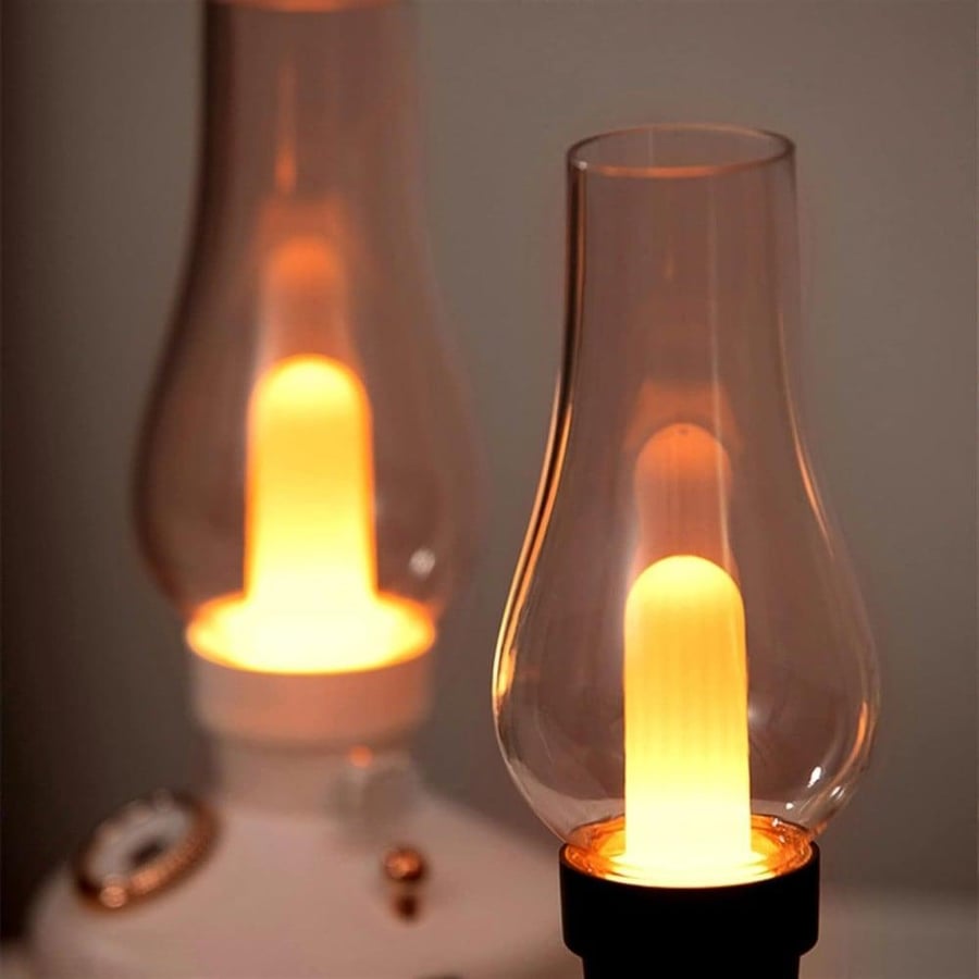 فواحة إلكترونية على شكل مصباح قديم مع إضاءة LED – ديكور وعطر في آنٍ واحد