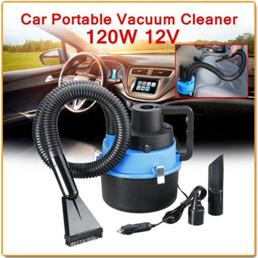 مكنسة سيارة حجم 90 واط  بقوة 12v مع اكسسوارات اضافية عدد 3 قطع تعمل عن طريق الولاعة AGC YF-002