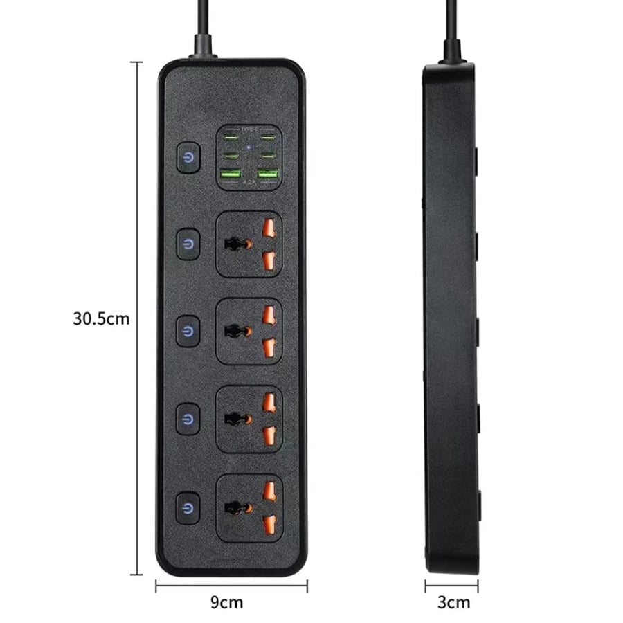 Gibel connector with 4 Type-C ports, two USB ports, power socket JE- with a power of 3250 watts