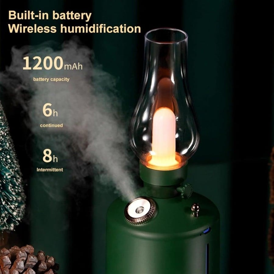 فواحة إلكترونية على شكل مصباح قديم مع إضاءة LED – ديكور وعطر في آنٍ واحد